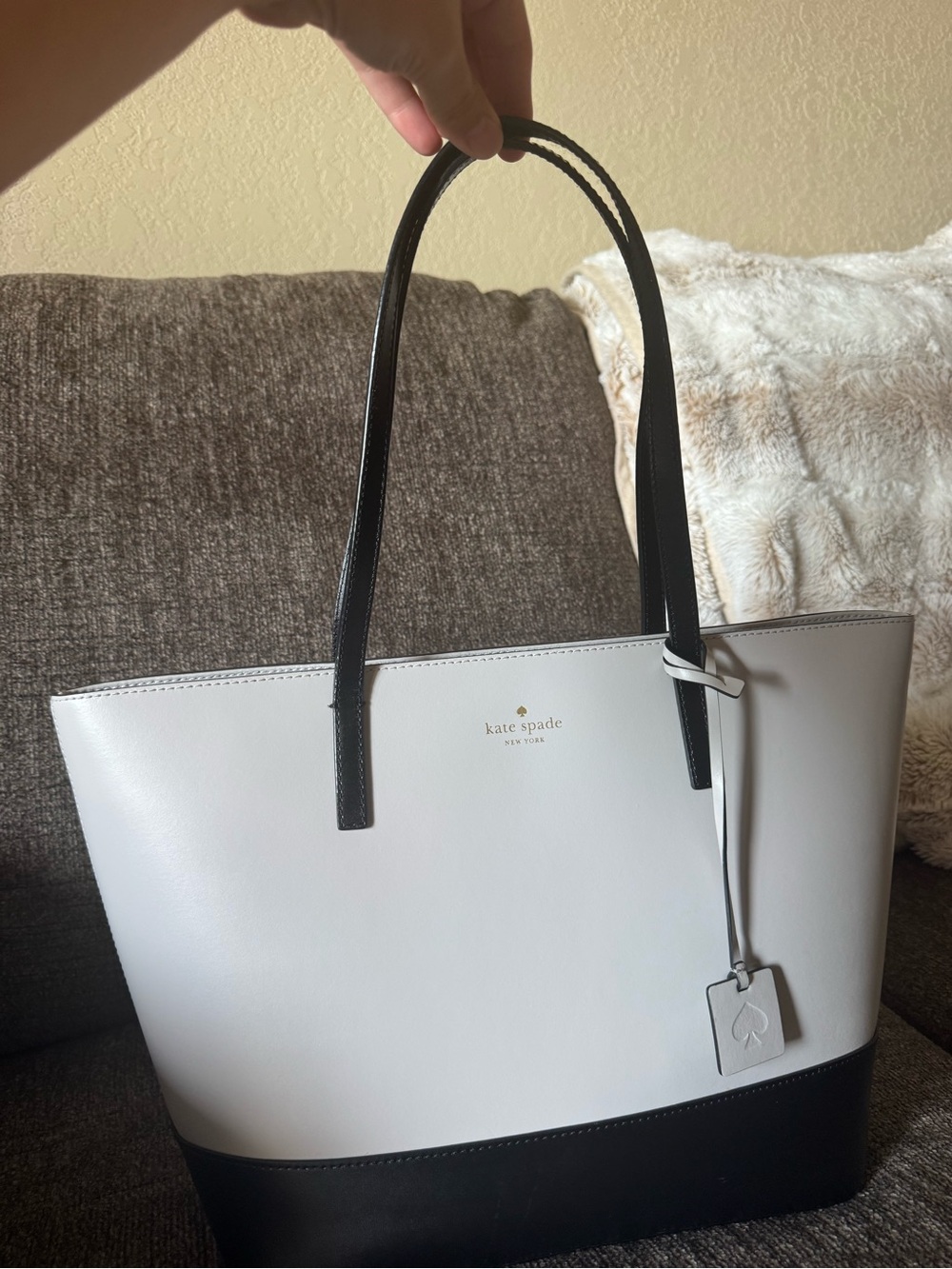 kate spade White and Black Tote Bag - Picture 2 of 10